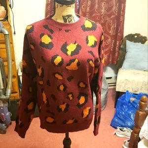 Animal print sweater